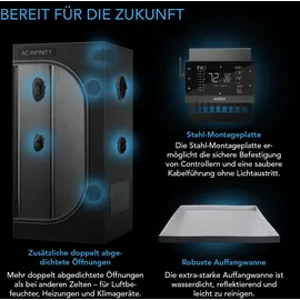 AC Infinity Growzelt Advanced 150 x 150 x 200 cm Schwarz