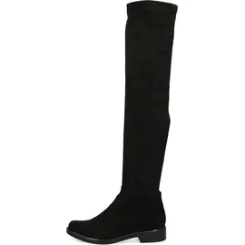 CAPRICE Damen Overknee Stiefel Kleiner Absatz Vegan, Schwarz (Black Stretch), 41 EU - Gr.: