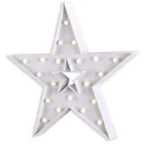 levandeo LED Leuchtstern 38,5x37 cm Weiß