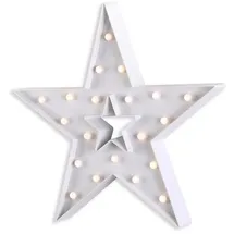 levandeo LED Leuchtstern 38,5x37 cm Weiß