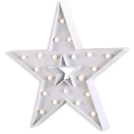 levandeo LED Leuchtstern 38,5x37 cm Weiß