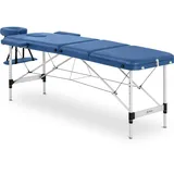 physa Massageliege klappbar Massagebank Massagetisch Holzrahmen 180 kg Blau