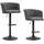 Homcom 2er-Set Barhocker, Bistrohocker mit Fußstütze, Drehbar Barstuhl, Höhenverstellbar Küchenhocker mit Leinenbezug, für Wohnzimmer, Esszimmer, Dunkelgrau Kunststoff, 59x110x53 cm, Barmöbel,