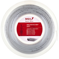 MSV Tennissaite Focus Hex Soft (Haltbarkeit+Touch) weiss 200m Rolle