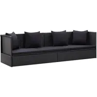 vidaXL Lounge Bett schwarz 46087