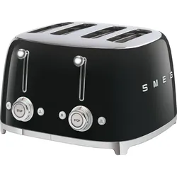 Toaster 4 Scheiben Set - Toaster mit Sandwichzangen in Schwarz, 2000W