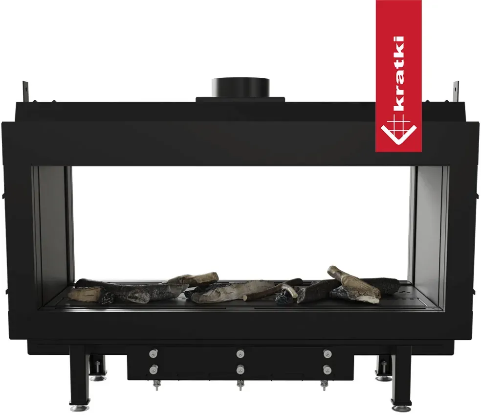 Gaskamin KRATKI LEO 100 Raumteiler Propan Ø 100/150 8,2 kW