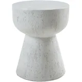 [en.casa] Beistelltisch Oulvepijanse 51xØ40 cm Weiß [en.casa]