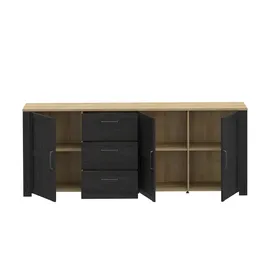Möbel Kraft Sideboard 220 x 87 x 42 cm Weiß