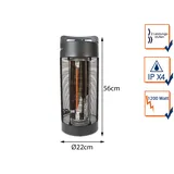 Infrarot Elektro TischHEIZSTRAHLER draußen Wärmestrahler Balkon Terrassenheizer