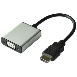 Value HDMI zu VGA Adapterkabel HDMI-A Stecker VGA 15pol. Buchse 15 cm Schwarz