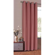 Gardinenbox Vorhang Blickdicht Schal, Matte unifarbene Gardine mit Ösen. Material aus Microsatin Micofaser-Gewebe. HxB 175x140 cm, Altrosa, 20405