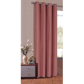 Gardinenbox Vorhang Blickdicht Schal, Matte unifarbene Gardine mit Ösen. Material aus Microsatin Micofaser-Gewebe. HxB 175x140 cm, Altrosa, 20405