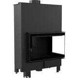 Kratki MBO Wasserführender Kamineinsatz Stahl Schwarz/Abdeckplatte Glas