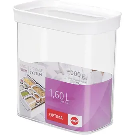Emsa Optima rechteckig transparent/weiß 1,6 l