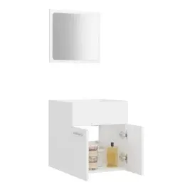 vidaXL Badmöbel-Set 2-tlg. Weiß