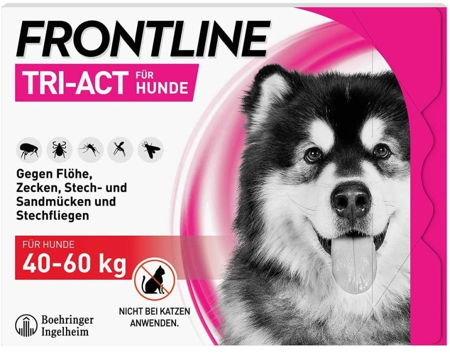 Frontline Tri-Act gegen Zecken und Flöhe bei Hunden (40-60kg)