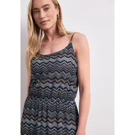 STREET ONE Midikleid Zick-Zack-Muster Blau 38