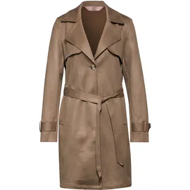 STREET ONE Velours-Look Trenchcoat - 46