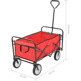 vidaXL Bollerwagen faltbar rot