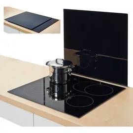 Zeller Glas Herdblende-/Abdeckplatte XL schwarz
