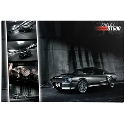 Poster REINDERS "Ford Easton Mustang GT500", schwarz (farbe bild(er): schwarz), B:91,5cm H:61cm, Papier, Bilder