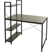 Mendler Schreibtisch mit Regal HWC-K81, Laptoptisch Bürotisch Arbeitstisch, 100x60cm