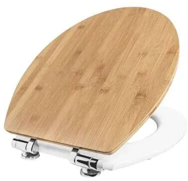 CORNAT Bambus Echtholz Deckel mit weißem MDF Sitzring - Cornat WCs
