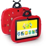 C idea 7-Zoll-Tablet für Kinder, Android 12 Kinder 32 GB ROM WiFi HD-Bildschirm Iwawa Dual-Kamera Kinder Kleinkind Sicherheit Lerntablett für Jungen Mädchen Rot