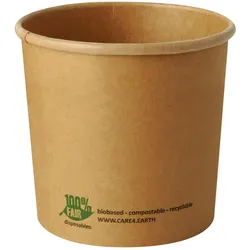 VEPATIM 50x Bio-Suppenbecher aus Pappe rund 760 ml braun  biologisch abbaubar