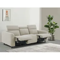 Home affaire 3-Sitzer SKAANE Struktur-Sofa, 229 cm, manuelle-u. elektrische Relaxfunktion, Relax-Funktion in 2 Sitzen, Kopfteilverstellung, Federkernpolsterung beige
