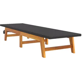 vidaXL Sonnenliege 75 x 58 x 87 cm Schwarz
