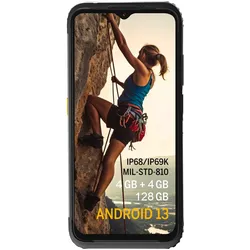 AGM BY BEAFON Smartphone "H6 L Rugged", schwarz, 128 GB, Mobiltelefone, IP68/IP69K/MIL-STD-810H - zertifiziert