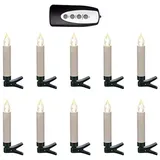 Hi Baumkerzen LED 10 Stk. Kabellos Warmweiß