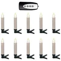 Hi Baumkerzen LED 10 Stk. Kabellos Warmweiß