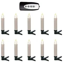 Hi Baumkerzen LED 10 Stk. Kabellos Warmweiß