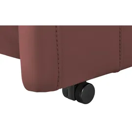 Hukla Fernsehsessel Dean Leder 70 x 109 x 88 cm Rot elektrisch mit Rollen