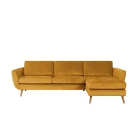 SOHO Ecksofa grau - Flachgewebe Smilla ¦ gelb ¦ Maße (cm): B: 274 H: 85 T: 156.0