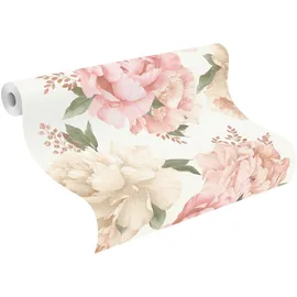 Rasch Textil Papiertapete RASCH "Papiertapete mit großen Blumen 278705", rosa, B:53m L:10,05m, Papier, Tapeten