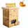 Vevor Bienenstock, Zander Beute für 30 Rahmen, mit Bienenwachs beschichtetes Holz, 2 tiefe + 1 mittelgroßer Bienenkasten, Langstroth-Bienenstock-Set, transparente Acrylfenster mit Fundamenten