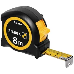 STABILA Taschenbandmaß BM 100 8m metrische Skala