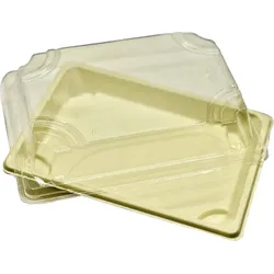 Sushi Box aus Bagasse mit Beschichtung / Size XS 139x79x55mm / 800 Stk.