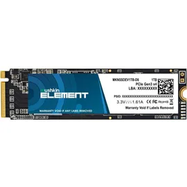Mushkin Element NVMe SSD 1TB, M.2 2280 / M-Key / PCIe 3.0 x4 (MKNSSDEV1TB-D8)