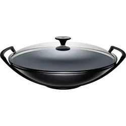 Tradition Collection Wok 36 cm schwarz mit Glasdeckel