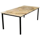 MAGNA Atelier Esstisch SAPPORO aus ECHTEM MARMOR, Küchentisch, Dining Table, nachhaltig, 200x100x75cm beige 200 cm x 75 cm