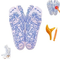 KyneLit Reflexzonen-Socken mit Massagewerkzeug, Reflexzonen-Fußmassagegerät für Damen und Herren, lindert müde nach langem Stehen, Fitnesstraining (Damen, A-1 Paar)