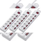 Renkforce RF-3187664 Überspannungsschutz-Steckdosenleiste Weiß 3 St.