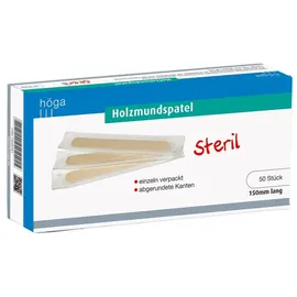 Höga-Pharm G. Höcherl Holzmundspatel steril 150 mm lang einzeln verpackt