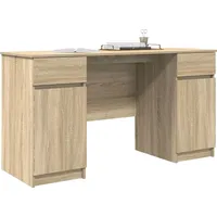 VidaXL Schreibtisch Sonoma Eiche 140x49x76 cm Holzwerkstoff