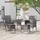vidaXL 5-tlg. Garten-Lounge-Set Poly Rattan Grau